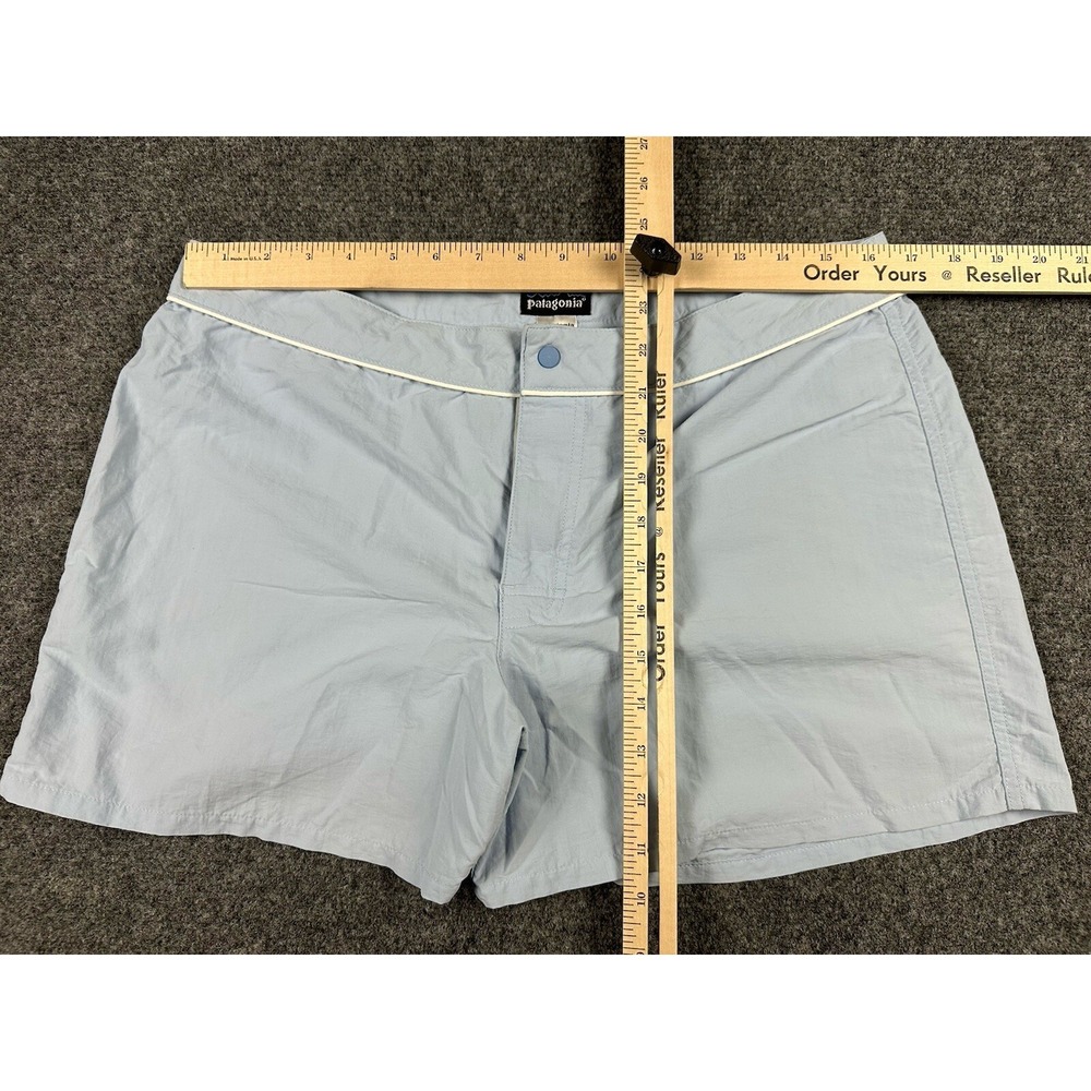 Patagonia Women's Shorts Sz 12  Blue White Trim Athletic Casual Lightweight Vtg - Picture 5 of 9